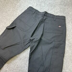 Dickies Flex Work Pants Mens Gray Straight Leg Carpenter Utility Size 32x29